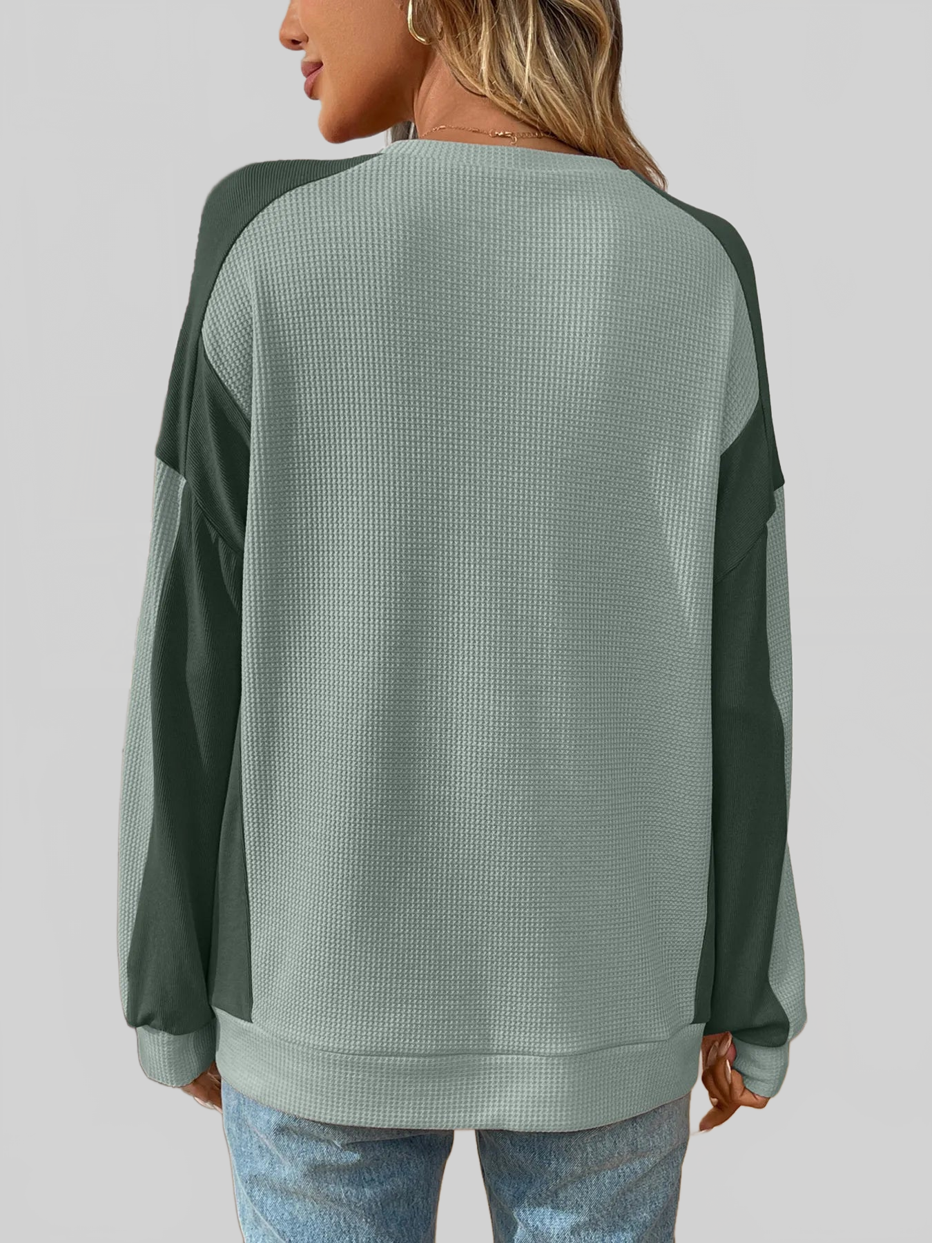 Color Block Long Sleeve Sweatshirt nicholesgifts