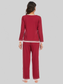 Women V-Neck Top and Pants Lounge Set nicholesgifts