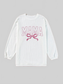 MAMA Bow Round Neck Long Sleeve Sweatshirt nicholesgifts