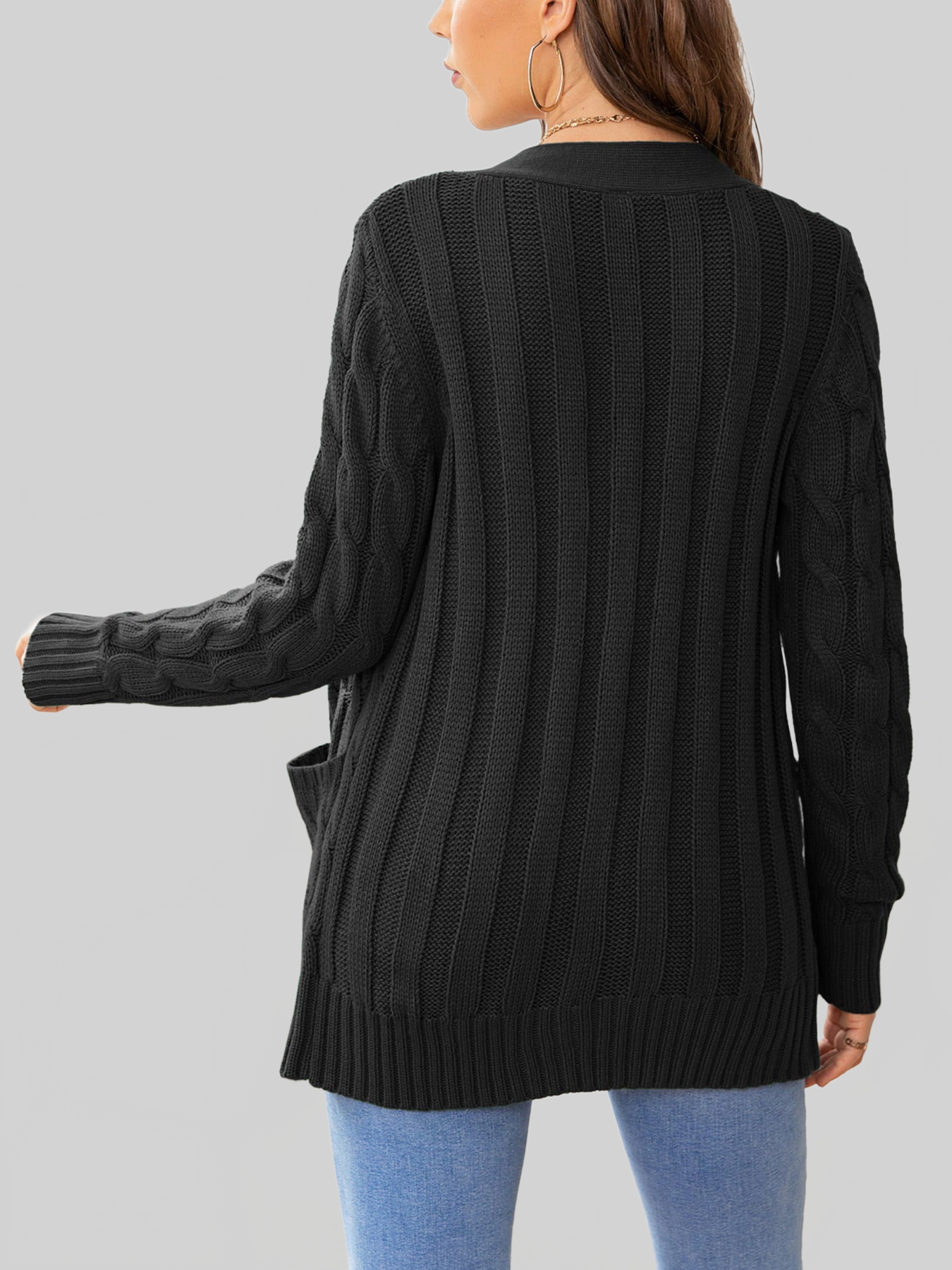 Button Down Cable-Knit Cardigan nicholesgifts
