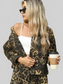Pocketed Leopard Long Sleeve Denim Jacket nicholesgifts