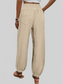 Women Smocked Textured Casual Pants nicholesgifts