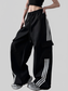 Women Striped Wide Leg Cargo Pants nicholesgifts