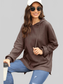 Waffle-Knit Long Sleeve Hoodie nicholesgifts