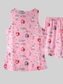 Printed Round Neck Top and Shorts Lounge Set nicholesgifts