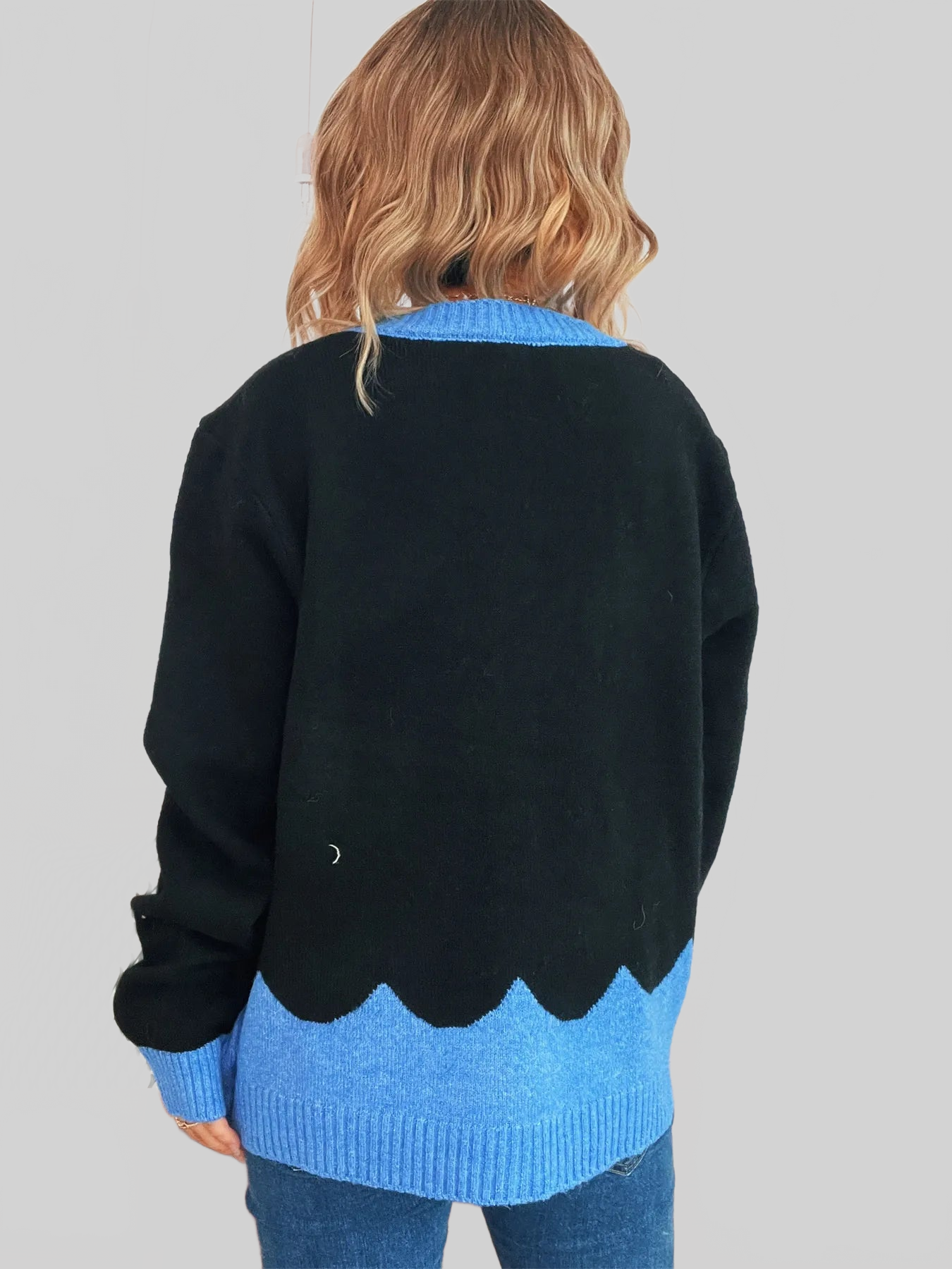 Button-Front Contrast Trim Cardigan nicholesgifts
