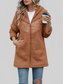 Fuzzy Zip Up Long Sleeve Hooded Jacket nicholesgifts