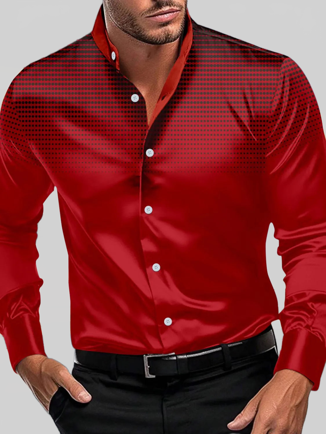 Men's Full Size Button Up Long Sleeve Shirt Plus Size nicholesgifts
