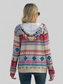 Geometric Zip Up Long Sleeve Hooded Jacket nicholesgifts