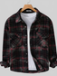 Men's Plus Size Plaid Button Up Long Sleeve Shirt nicholesgifts