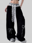 Women Wide Leg Pants with Lace Belt Detail nicholesgifts
