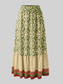 Geometric Elastic Waist Maxi Skirt nicholesgifts