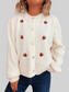 Strawberry Button Up Long Sleeve Cardigan nicholesgifts