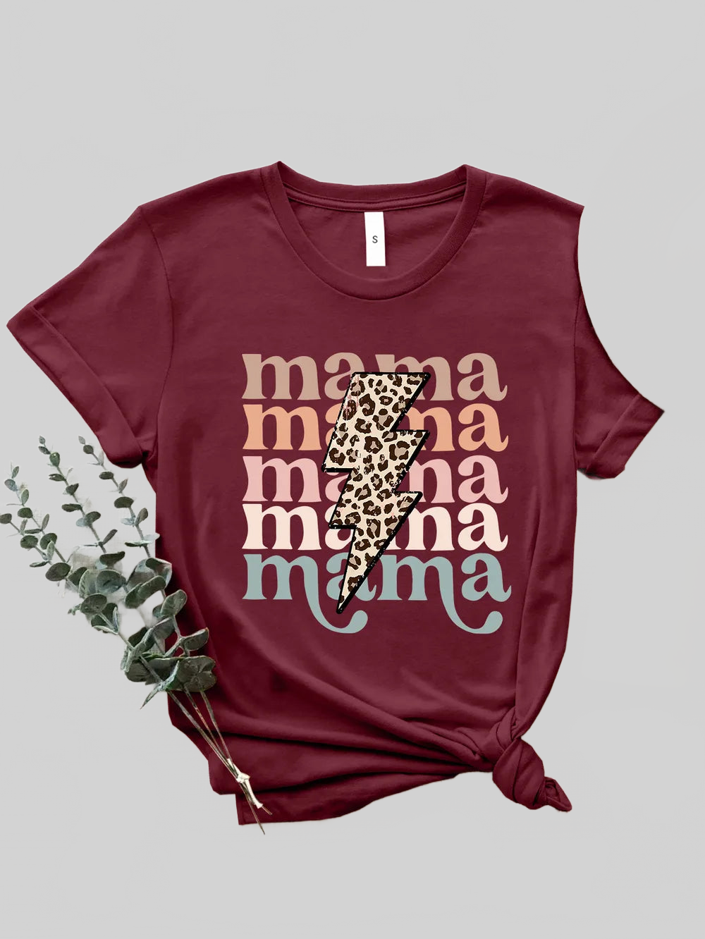 MAMA Round Neck Short Sleeve T-Shirt nicholesgifts