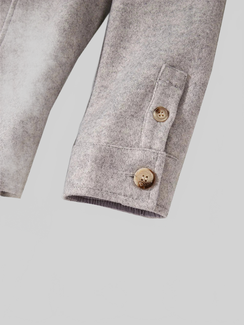 Button Up Collared Neck Long Sleeve Jacket NicholesGifts