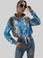 Women Ivy Lane Tie-Dye Quarter Zip Dropped Shoulder Sweatshirt nicholesgifts