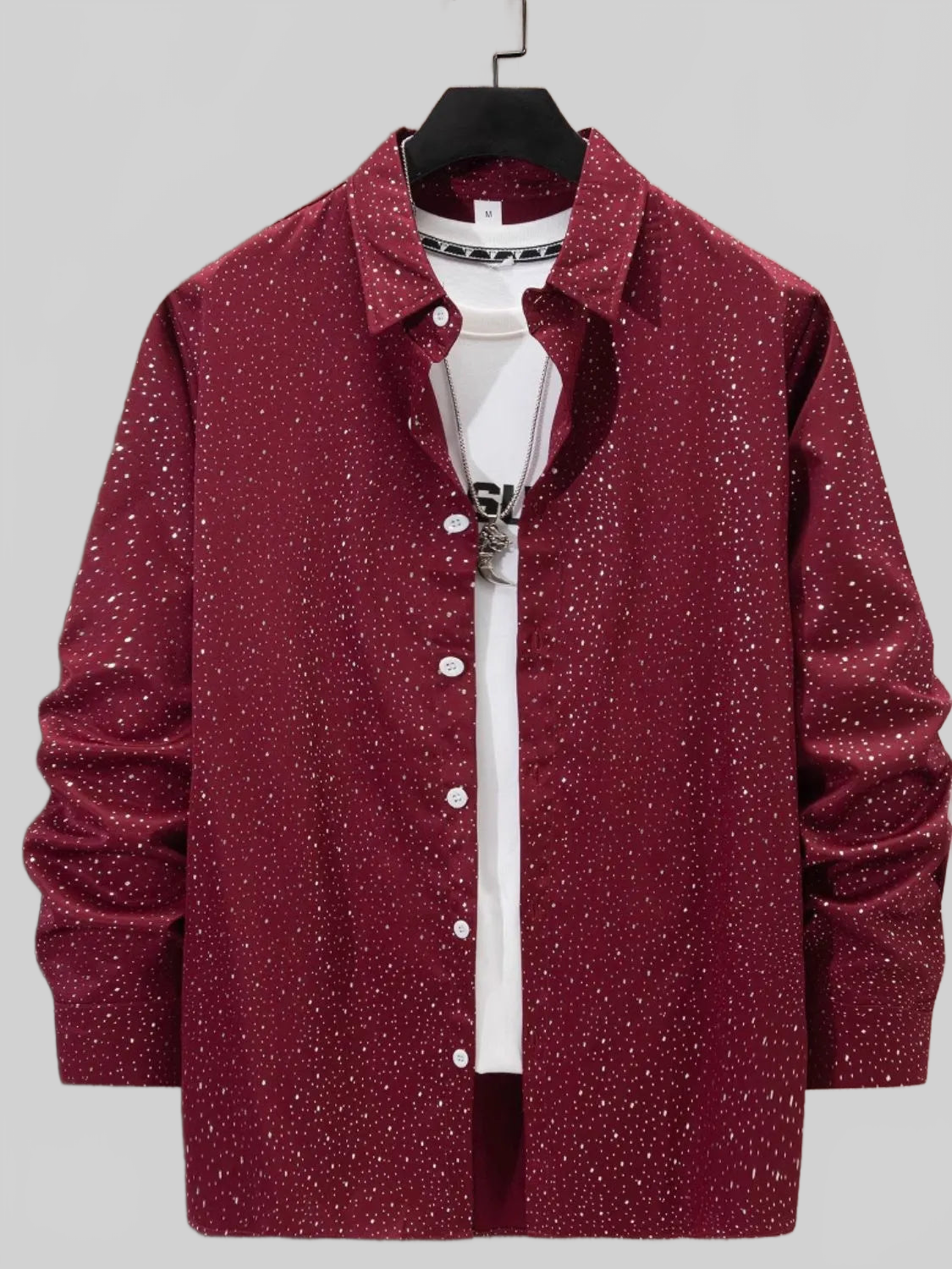 Men's Full Size Button Up Long Sleeve Shirt Plus Size nicholesgifts