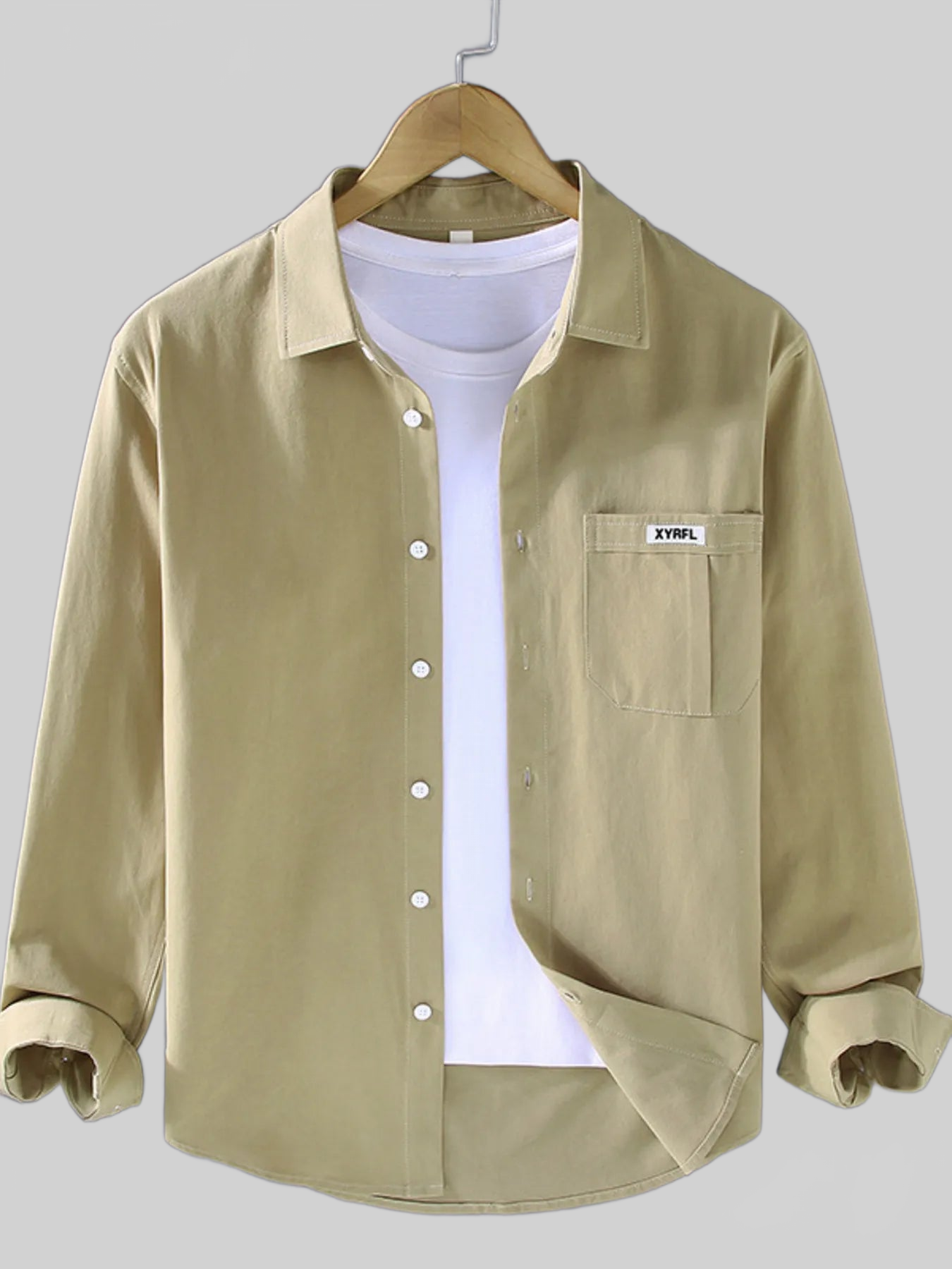 Men's Plus Size Button Up Long Sleeve Shirt nicholesgifts