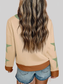 Women Star Contrast Round Neck Long Sleeve Sweatshirt nicholesgifts