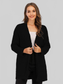 Angel Wings Pocketed Open Front Long Sleeve Cardigan nicholesgifts
