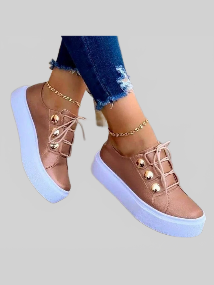 Women Round Toe Platform Sneakers nicholesgifts