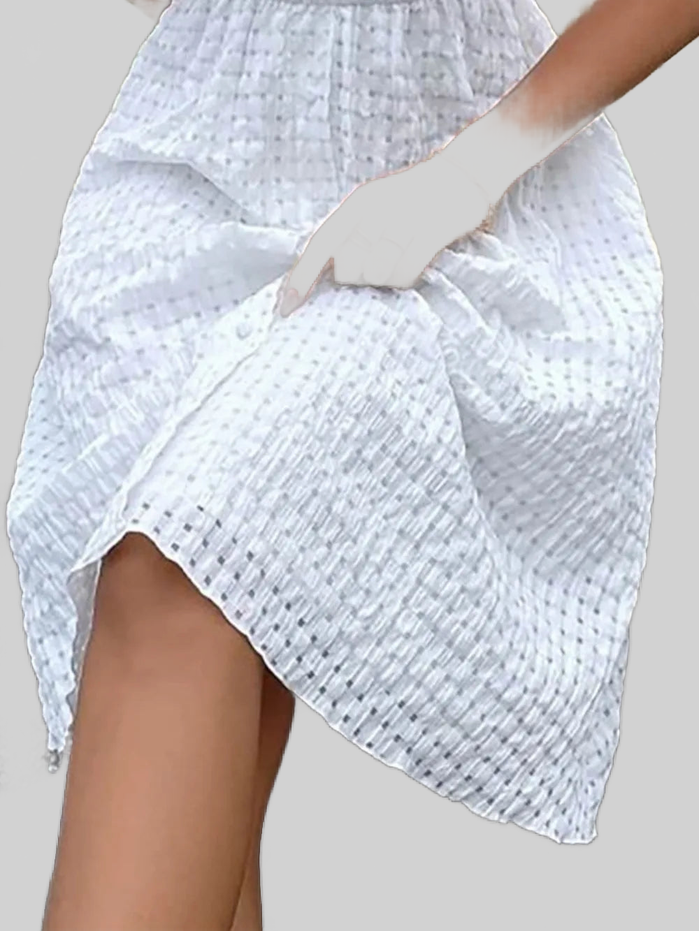 Textured Surplice Short Sleeve Dress nicholesgifts