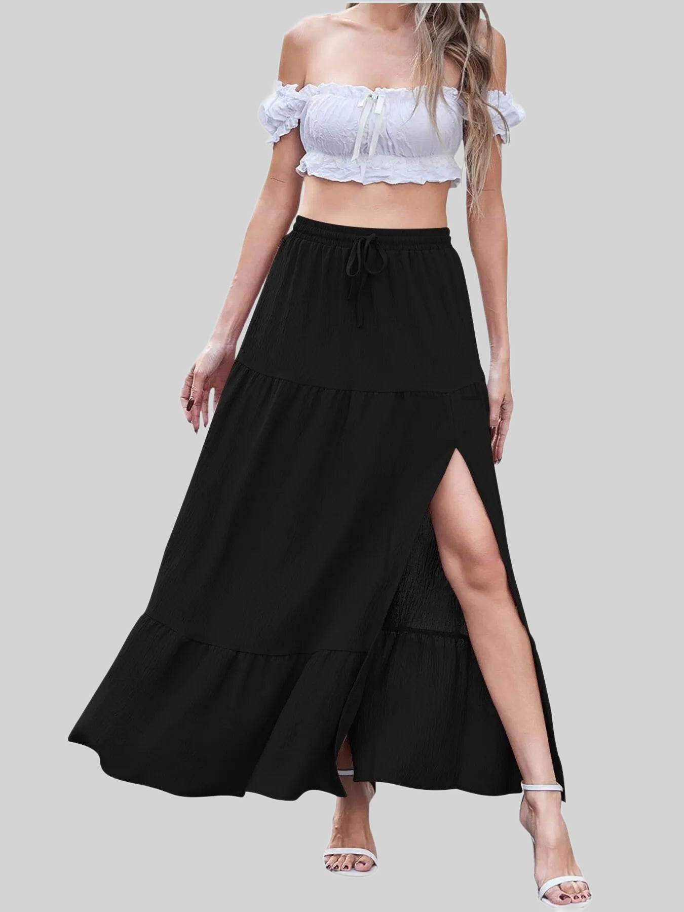 Full Size Slit Maxi Skirt Plus Size nicholesgifts