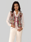 Floral Embroidered Tie-Front Vest Coat nicholesgifts