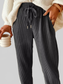 Women Casual Corduroy Drawstring Waist Pants nicholesgifts