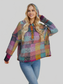Double Take Full Size Plaid Dropped Shoulder Fleece Hoodie NicholesGifts