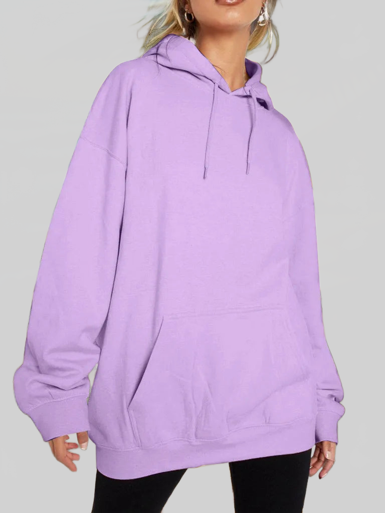Drawstring Dropped Shoulder Hoodie NicholesGifts
