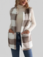 Women Cozy Plaid Sherpa Vest Coat nicholesgifts