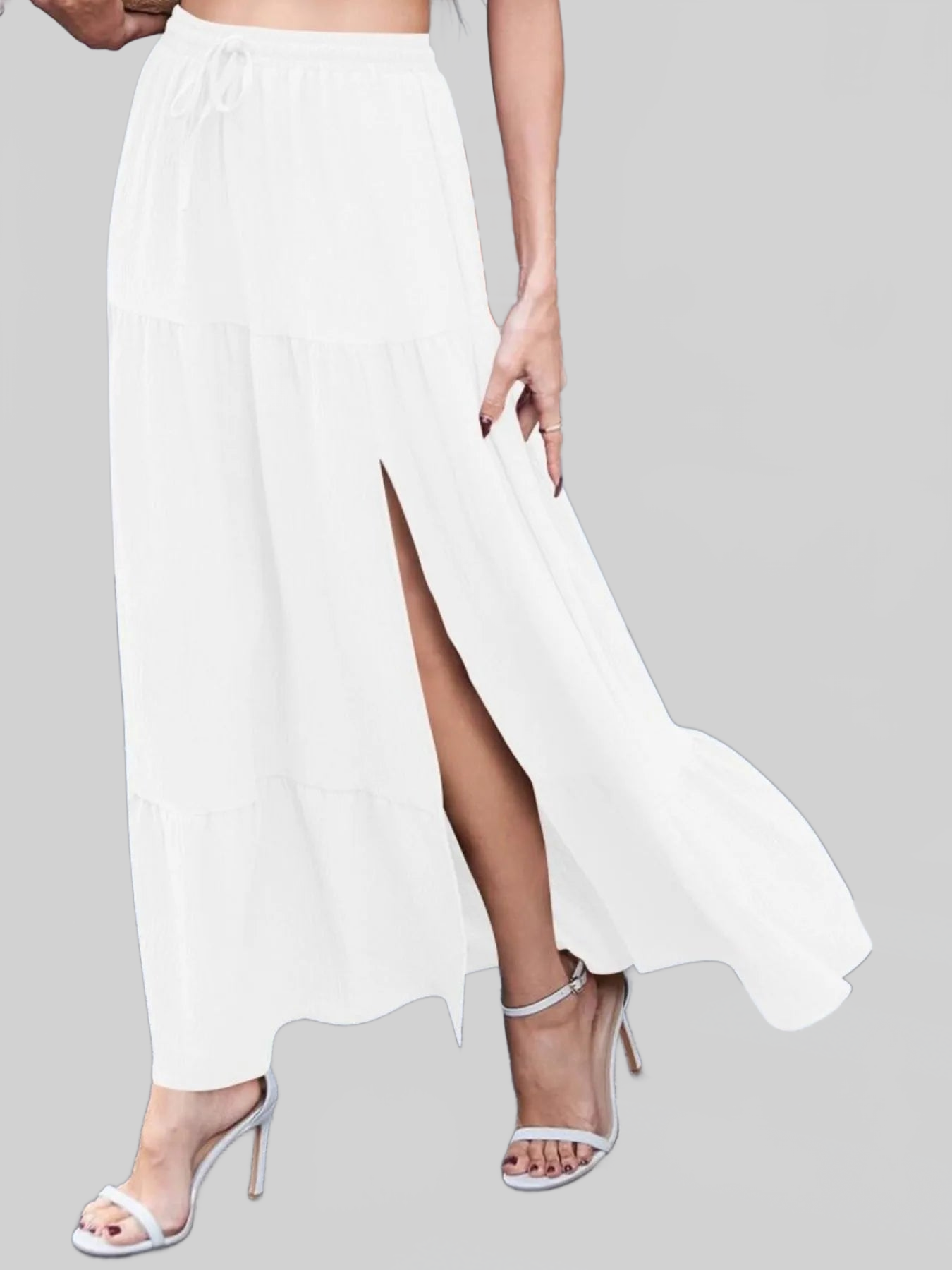 Full Size Slit Maxi Skirt Plus Size nicholesgifts