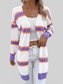 Striped Dropped Shoulder Cardigan nicholesgifts