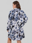 Plus Size Floral Lapel Collar Long Sleeve Night Dress nicholesgifts