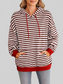 Lovelet Drawstring Striped Long Sleeve Hoodie NicholesGifts
