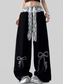 Women Wide Leg Pants with Lace Belt Detail nicholesgifts