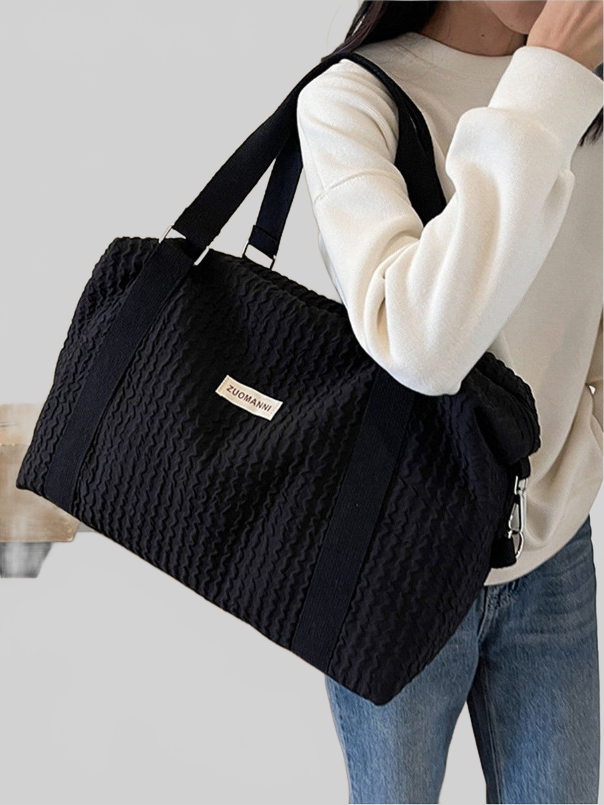 Women Texture Oxford Cloth Travel Bag nicholesgifts