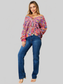 Angel Wings Woven Right V-Neck Long Sleeve Cardigan nicholesgifts