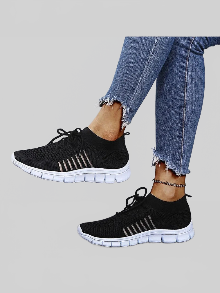 Breathable Mesh Lace Up Sneakers nicholesgifts