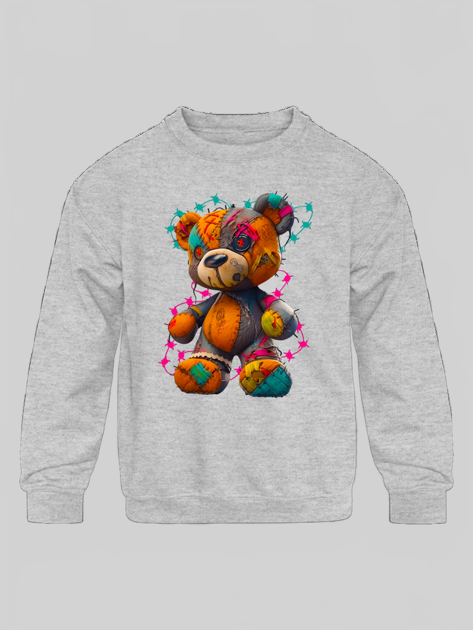 Toddler Boys Bear Crewneck Long Sleeve Sweatshirt nicholesgifts