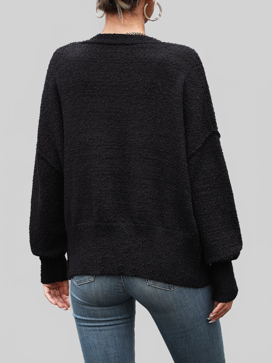 Button-Up Dropped Shoulder Cardigan Trendsi