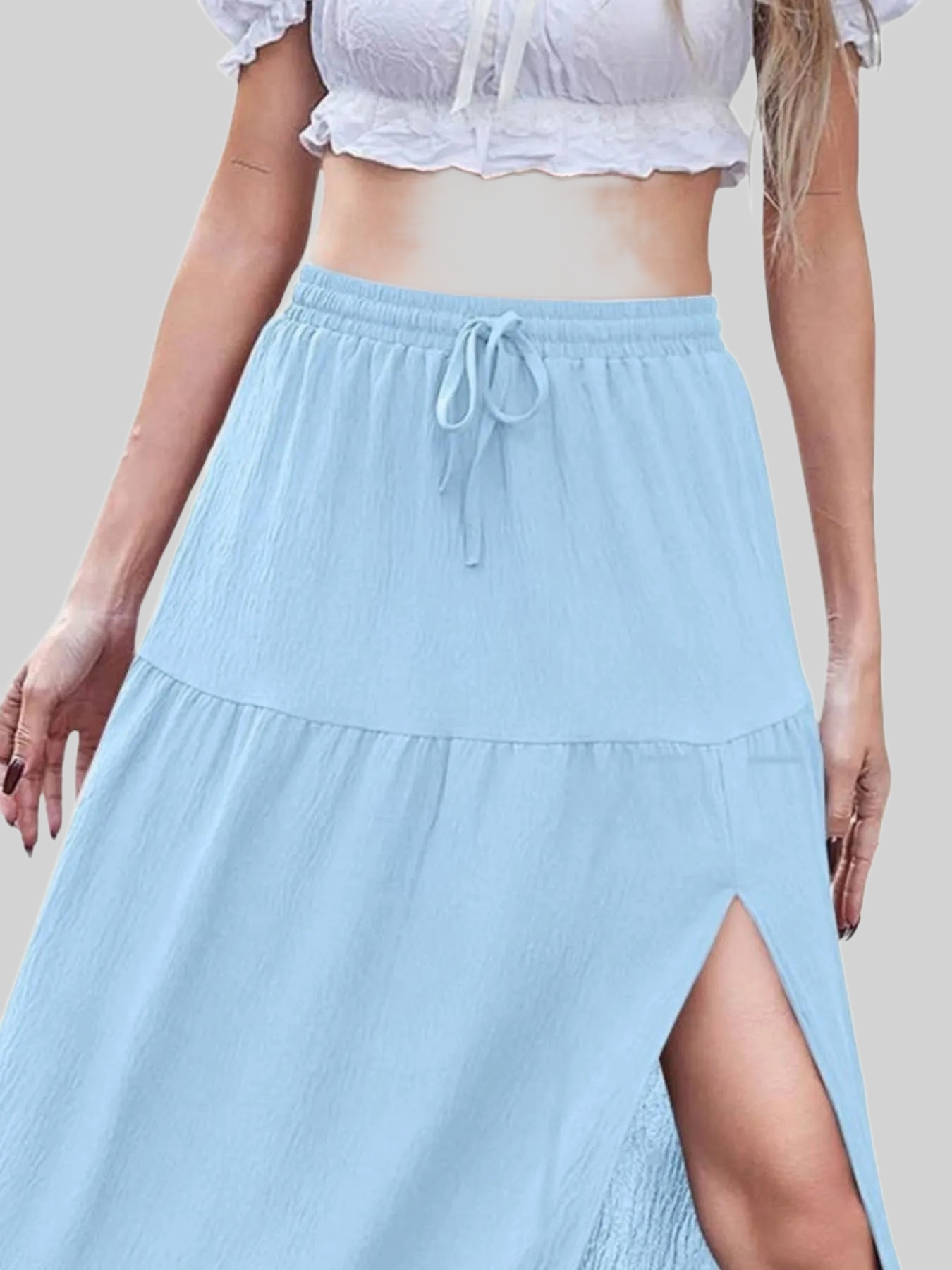 Full Size Slit Maxi Skirt Plus Size nicholesgifts
