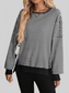 Exposed Seam Striped Contrast Sweatshirt nicholesgifts