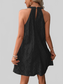 Eyelet Grecian Neck Mini Dress nicholesgifts