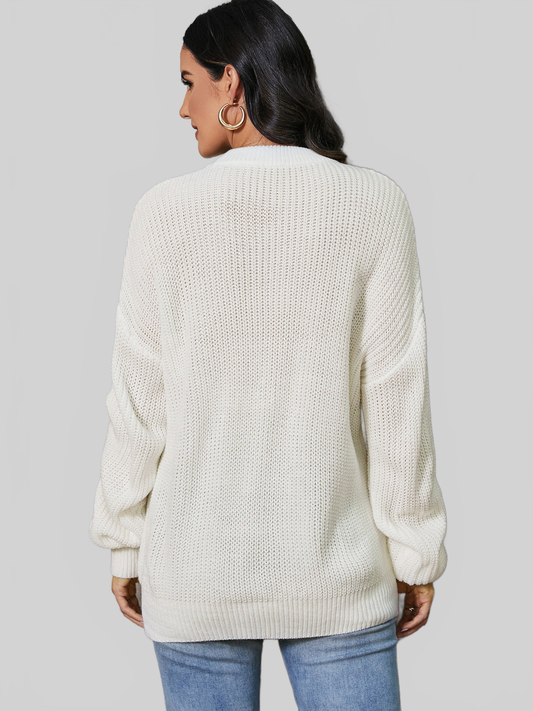 Women Spirit Of Halloween Pumpkin Embroidery Long Sleeve Sweater nicholesgifts