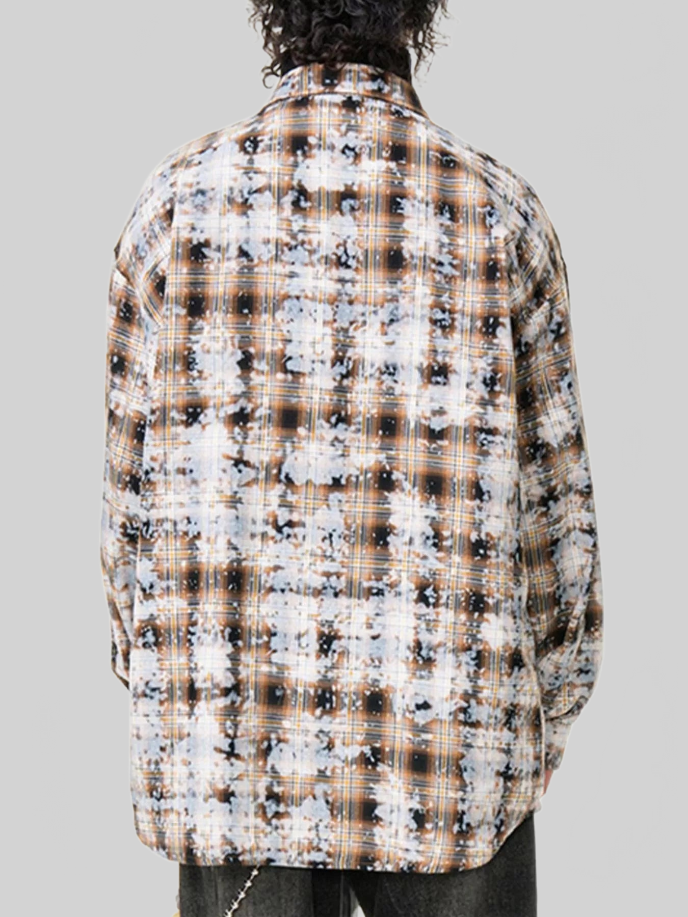 Men's Plus Size Plaid Button Up Long Sleeve Shirt nicholesgifts