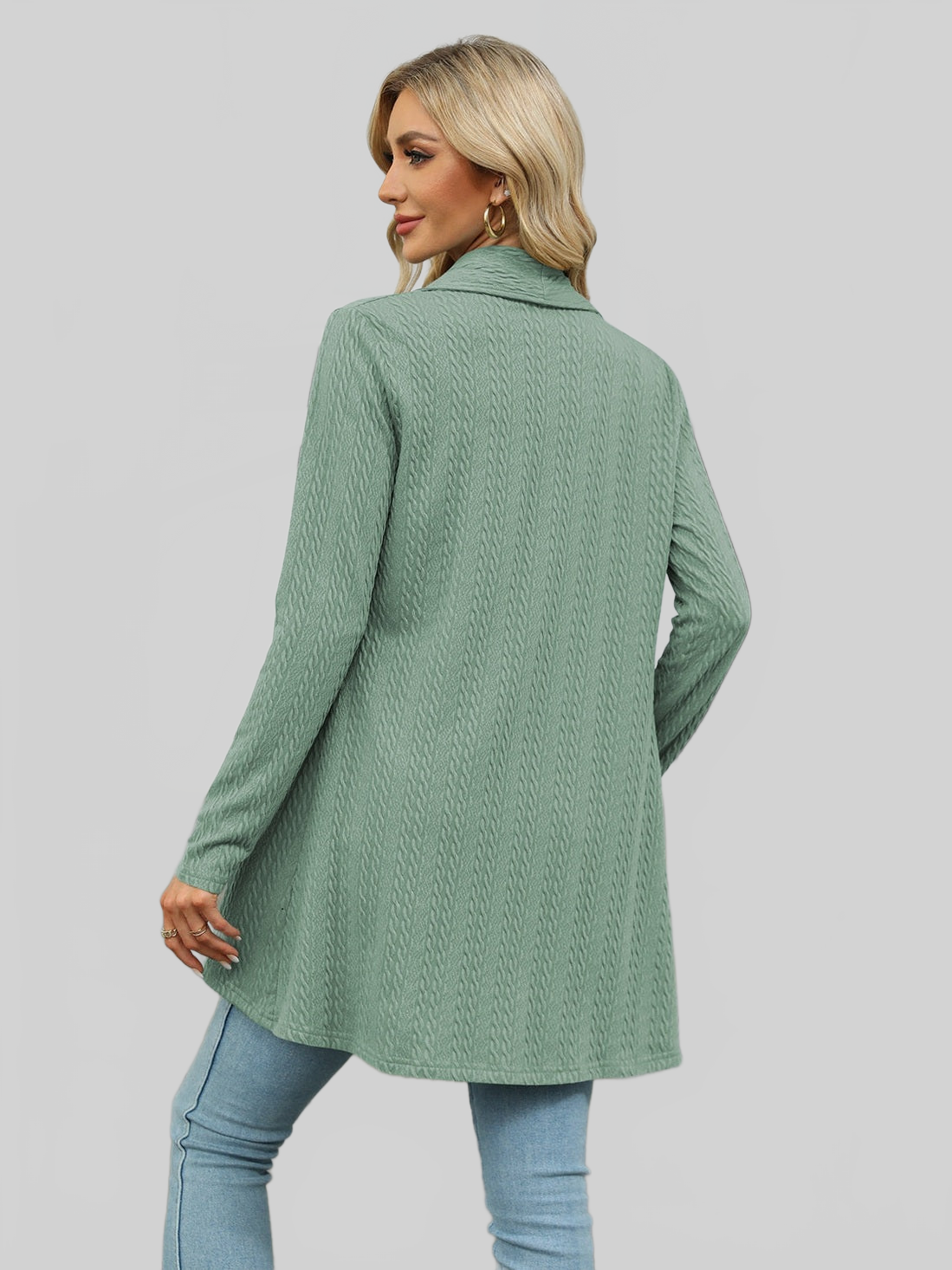 Open Front Long Sleeve Cardigan nicholesgifts