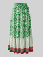 Geometric Elastic Waist Maxi Skirt nicholesgifts
