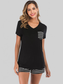 Striped Short Sleeve Top and Shorts Lounge Set nicholesgifts